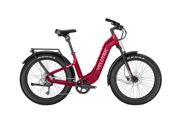 Velotric Nomad 2 (Step-Thru) Fat Tire (Regular) Ebike (Cranberry)